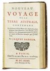 TRAVEL  FOIGNY, GABRIEL DE.  Nouveau Voyage de la Terre Australe.  1693.  Bound with 2 unrelated contemporary works.